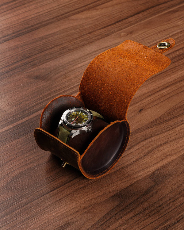 Custodia porta orologio singolo in pelle – Fathers Always #3