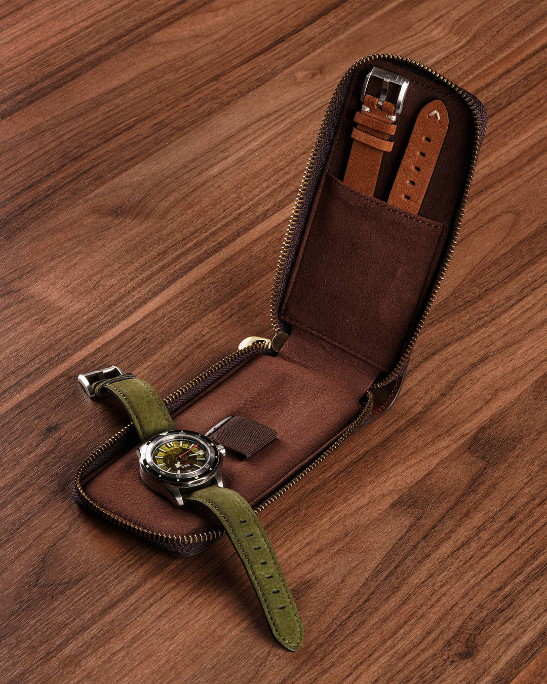 Custodia porta orologio singolo in pelle – Fathers #2