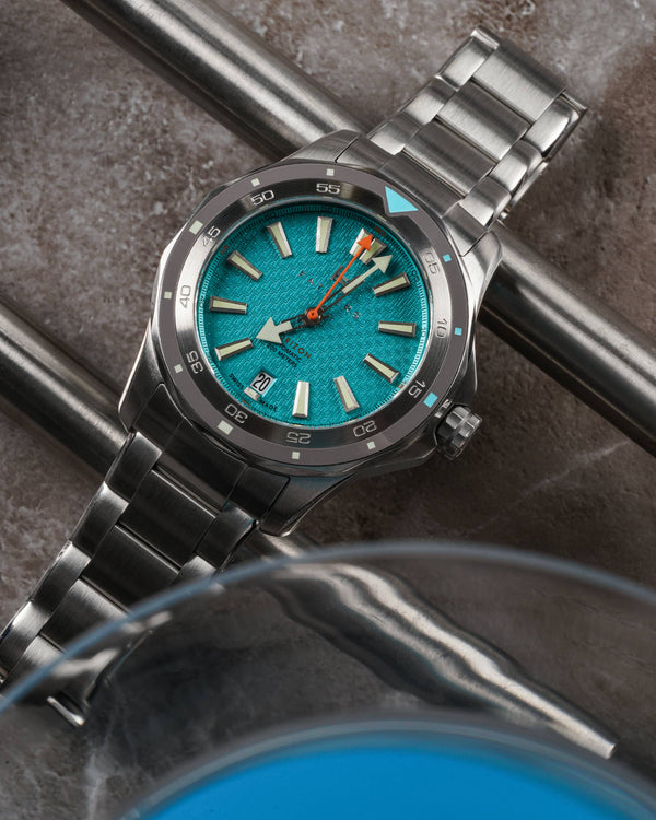 Fathers Cocktail Attire – Orologio Diver Automatico Swiss Made – Turchese 40 mm