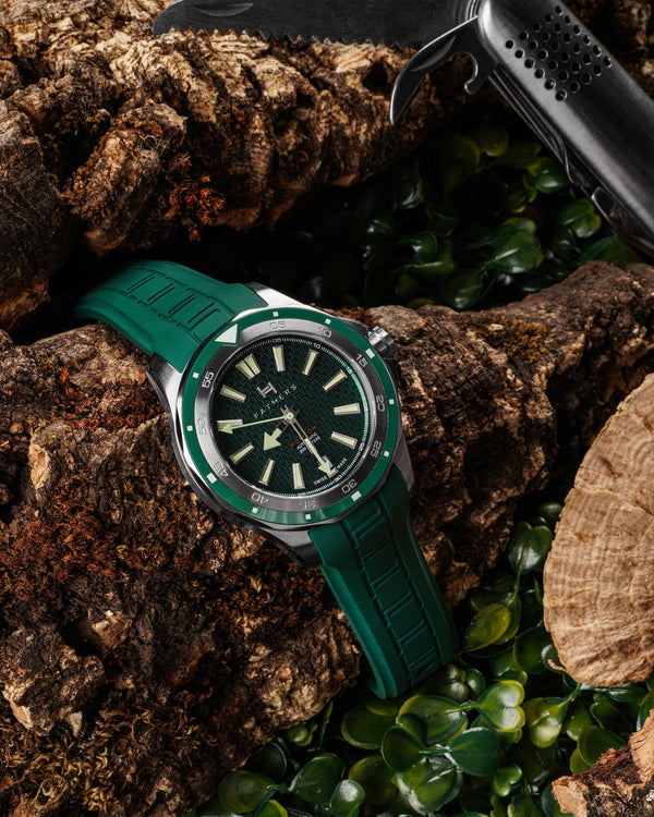 Fathers Outdoor Adventure – Orologio Diver Automatico Swiss Made – Verde 40 mm