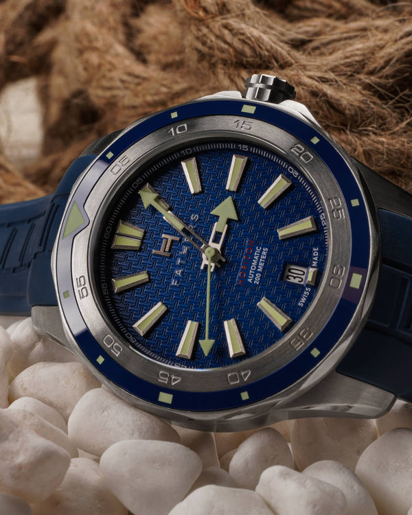 Fathers Seafarer – Orologio Diver Automatico Swiss Made – Blu 40 mm