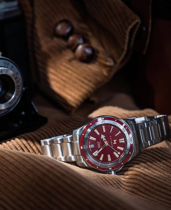 Fathers Anniversary – Orologio Diver Automatico Swiss Made – Rosso 40 mm