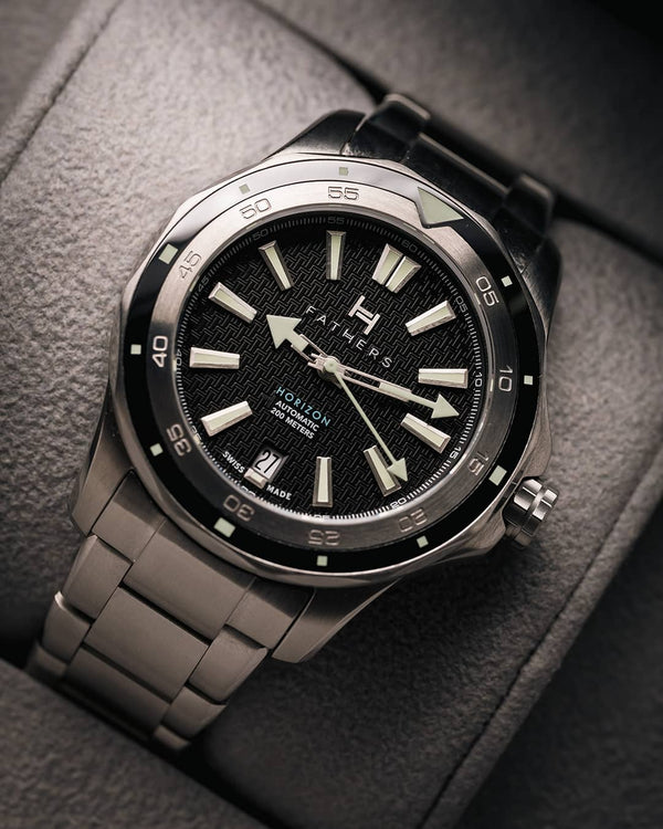 Fathers Eternal Legacy – Orologio Diver Automatico Swiss Made – Nero 40 mm