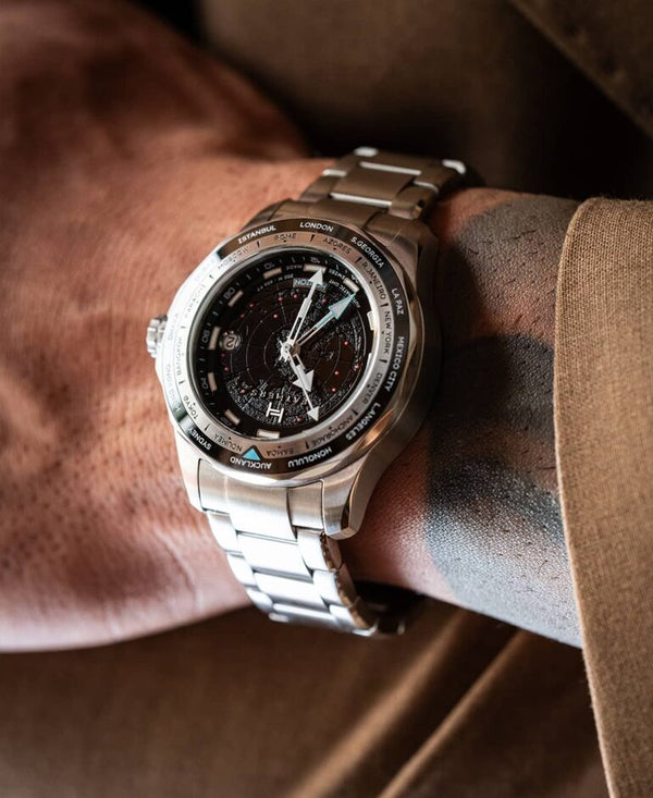 Fathers Globetrotter Black – Orologio GMT Automatico Swiss Made – Nero 40 mm