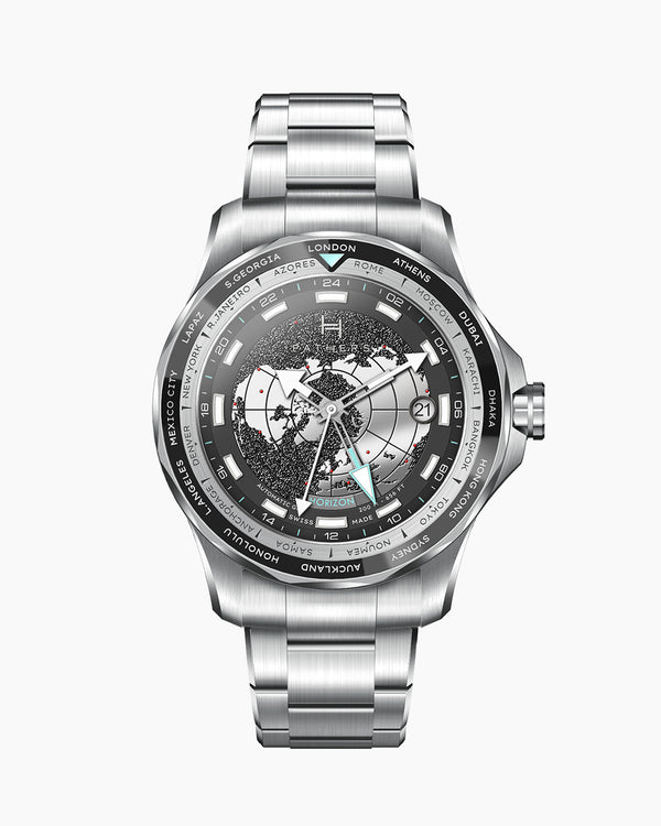 Fathers Globetrotter Black – Orologio GMT Automatico Swiss Made – Nero 40 mm