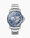 Fathers Globetrotter Blue – Orologio GMT Automatico Swiss Made – Blu 40 mm