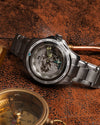 Fathers Globetrotter White – Orologio GMT Automatico Swiss Made – Bianco 40 mm
