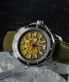 Fathers Evolution Supernova – Orologio Diver Automatico Swiss Made – Giallo / Verde 40 mm