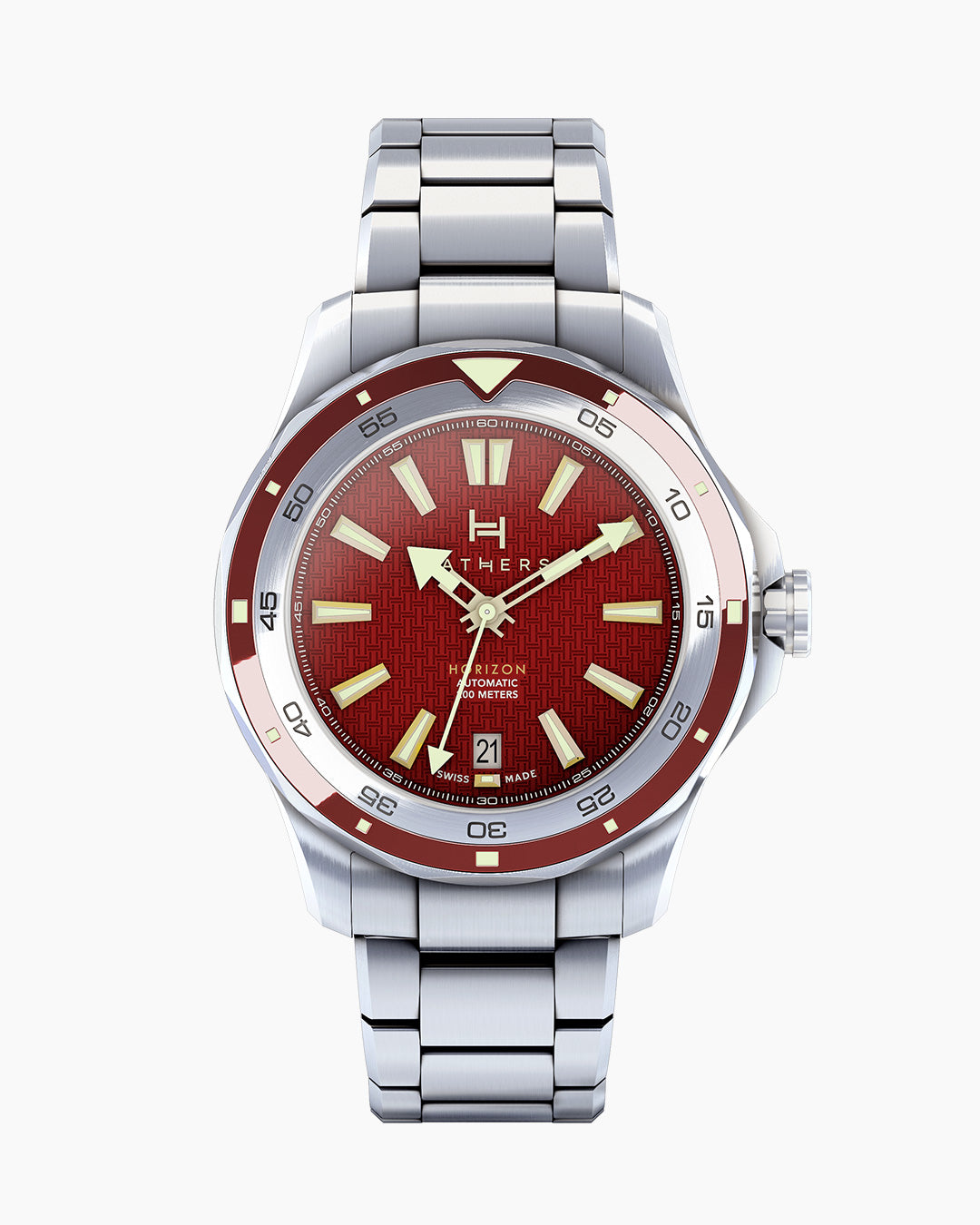 Fathers Anniversary – Orologio Diver Automatico Swiss Made – Rosso 40 mm