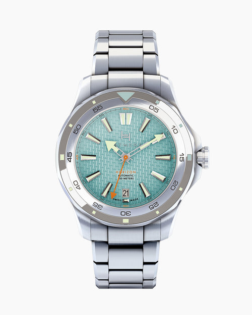 Fathers Cocktail Attire – Orologio Diver Automatico Swiss Made – Turchese 40 mm