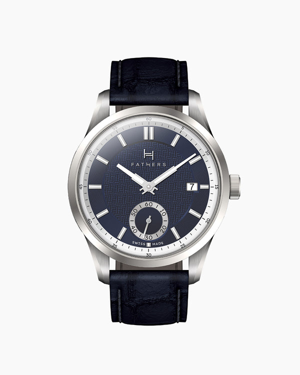 Fathers Nexus - Orologio Small Seconds Automatico Swiss Made - Blu notte 38mm