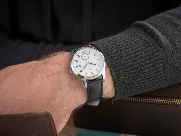 Fathers Aeterna - Orologio Small Seconds Automatico Swiss Made - Bianco 38mm