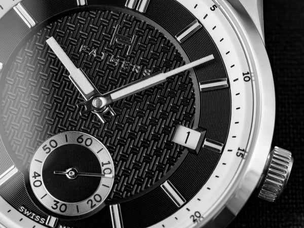 Fathers Custos - Orologio Small Seconds Automatico Swiss Made - Nero 38mm