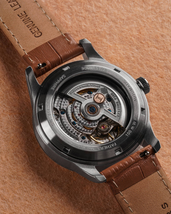 Fathers Meridies - Orologio Small Seconds Automatico Swiss Made - Giallo 38mm