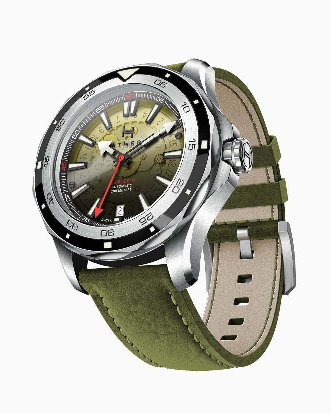 Fathers Evolution Supernova – Orologio Diver Automatico Swiss Made – Giallo / Verde 40 mm