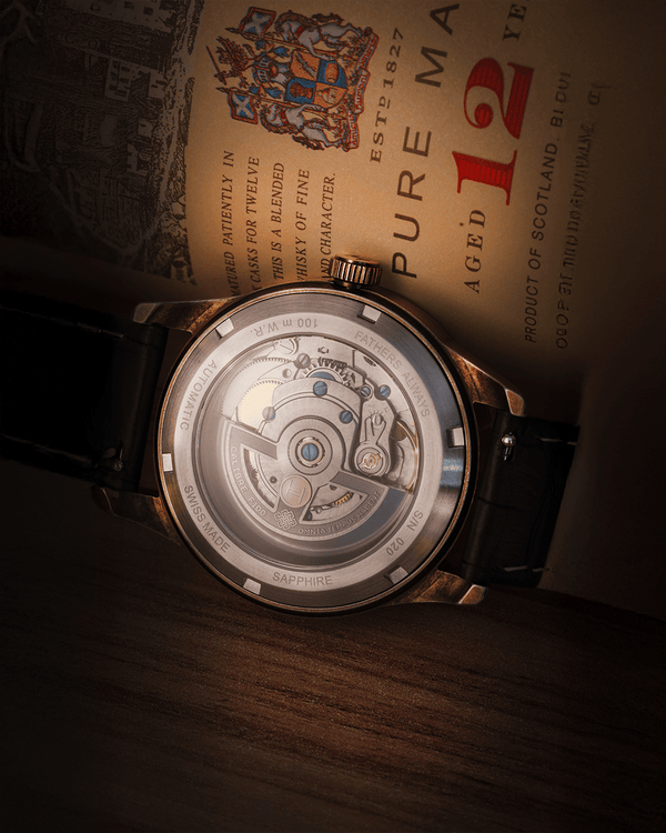 Fathers Memoria - Orologio Small Seconds Automatico Swiss Made - Bronzo 38mm – vista 3