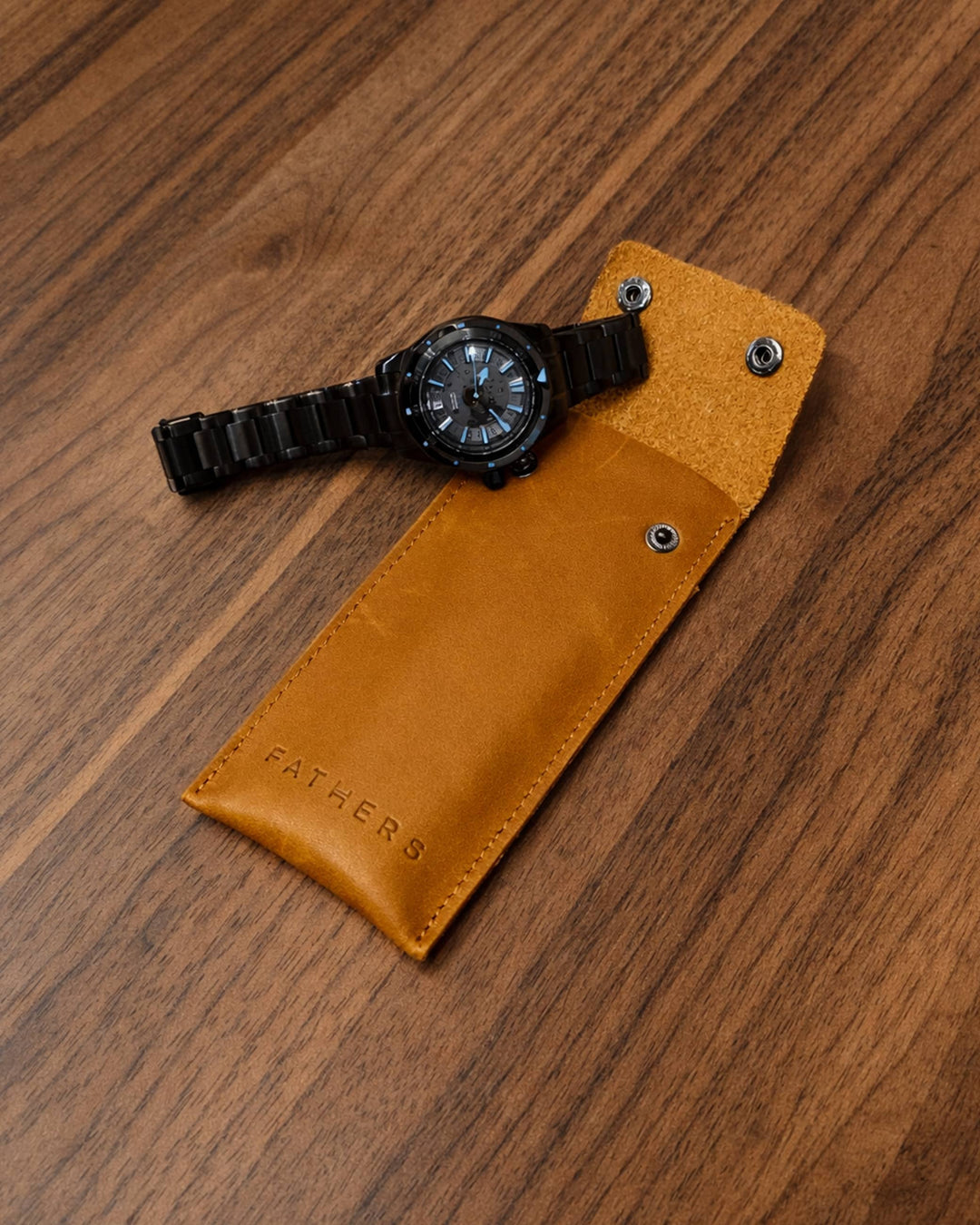 Custodia porta orologio singolo in pelle – Fathers #11