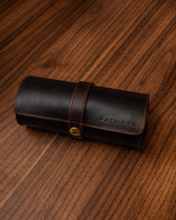Leather Watch Collection Holder for 3 Watches – Fathers #10