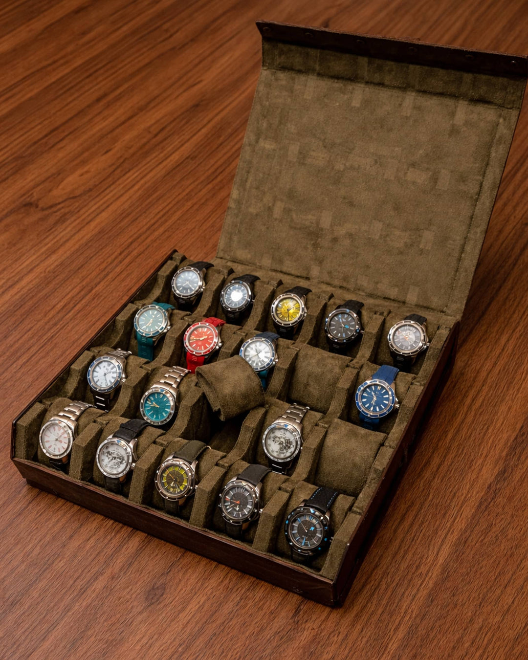 Porta collezioni per 20 orologio in pelle – Fathers #9
