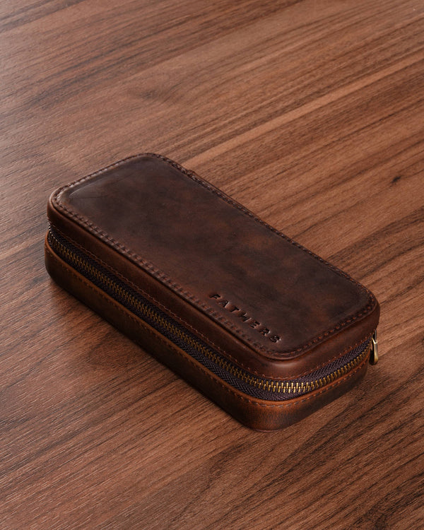 Custodia porta orologio singolo in pelle – Fathers Always #1