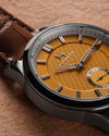Fathers Meridies - Orologio Small Seconds Automatico Swiss Made - Arancio 38mm